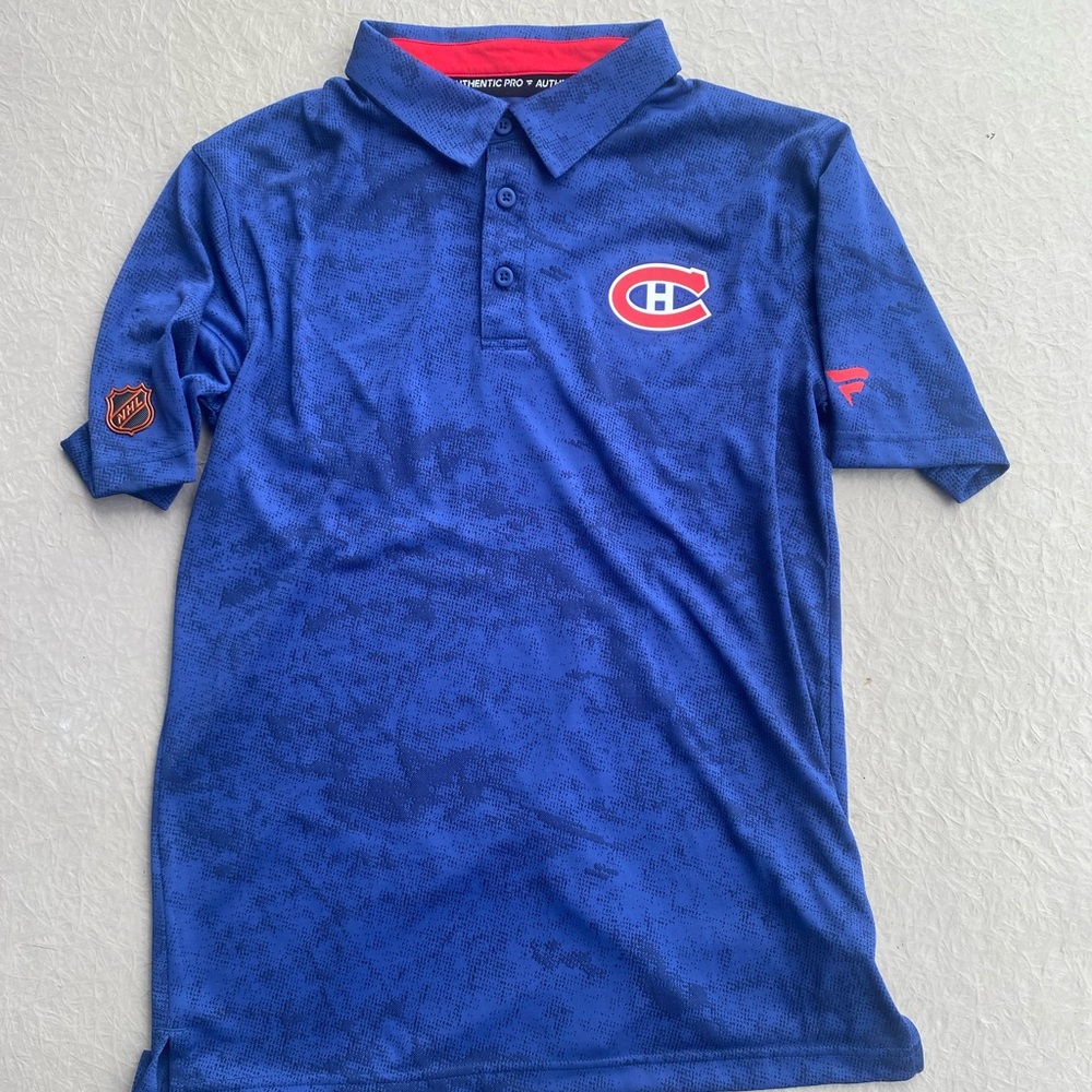 Fanatics Blue Polo Shirt with Iconic Logo